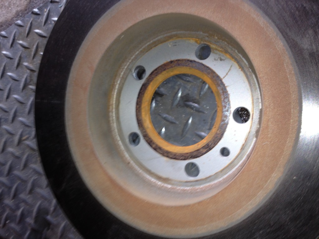 Corrosion derrière le disque