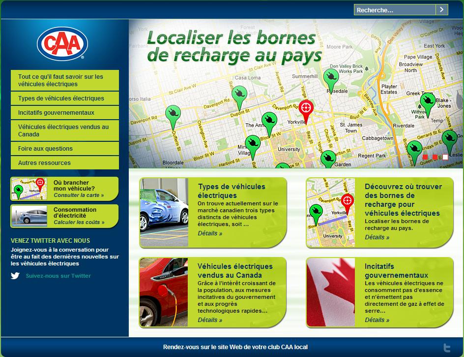 CAA - Québec lancement portail dédié aux véhicules électriques