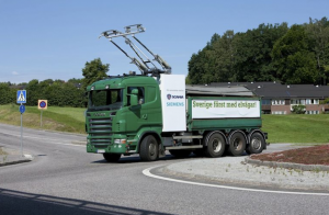 Siemens Scania - camions électriques à pantographe et caténaires