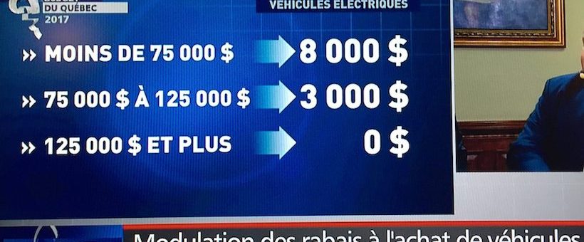 Budget Québec 2017: Finit l’aide financière pour l’acquisition d’une Tesla!