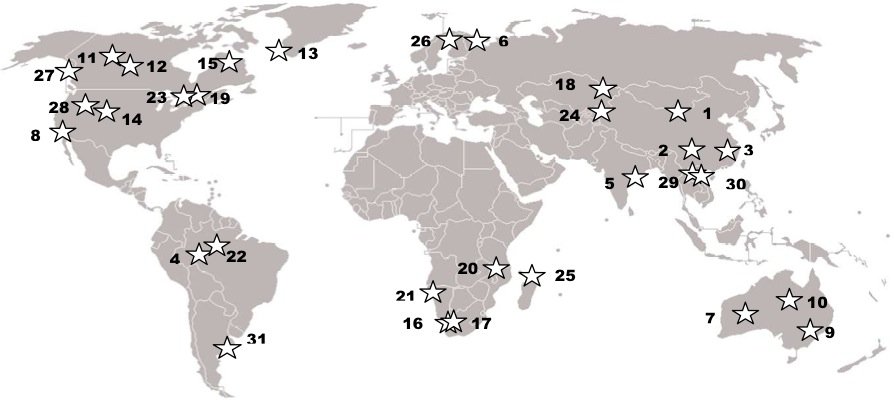 Distribution mondiale des gisements de terres rares