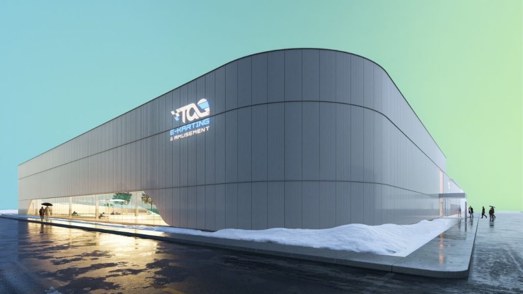 une simulation de quoi aura l'air du nouveau centre de e-karting à Québec